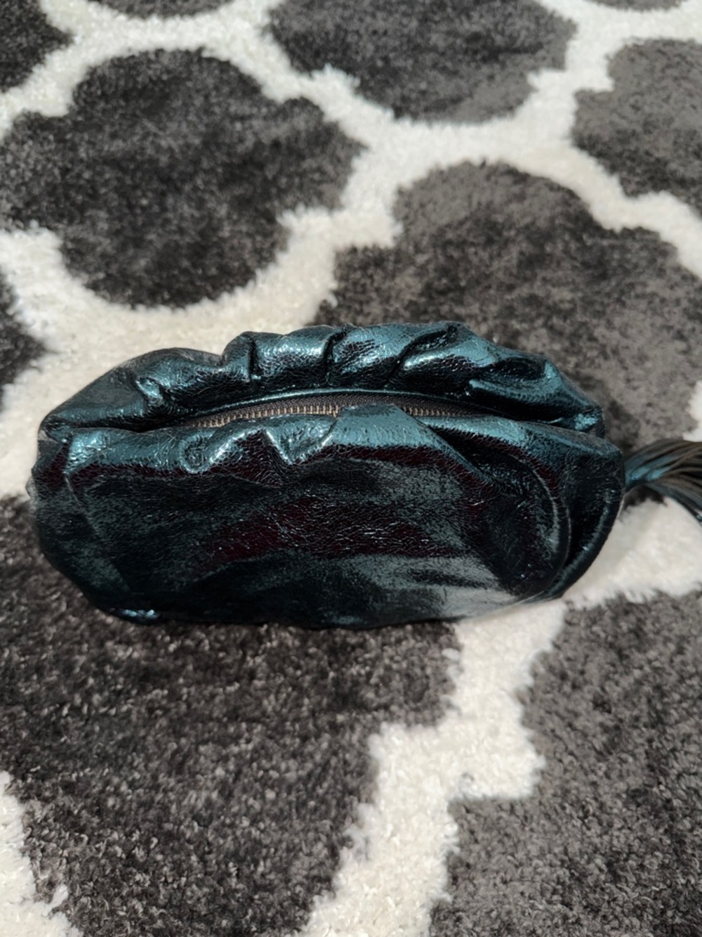 Rebecca Minkoff Metallic Teal Clutch Bag